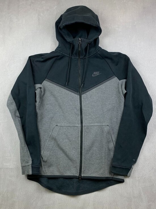 Nike Other - Nike Mens Sweater Small Gray Black Full-Zip Hoodie Tech Fleece Windrunner 885904
